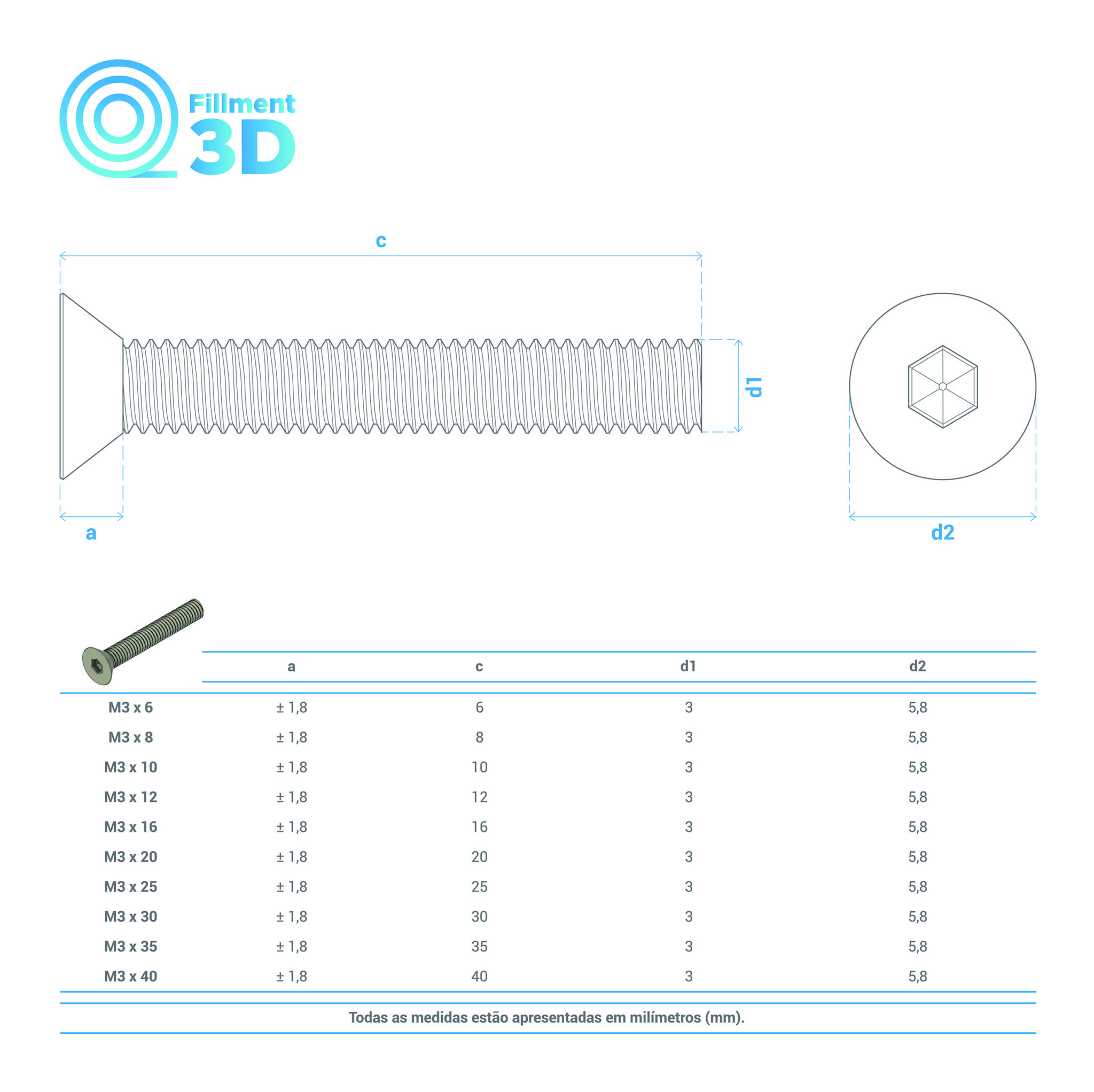 ISO 7380 A2 M8: Parafuso Sextavado em Aço Inox