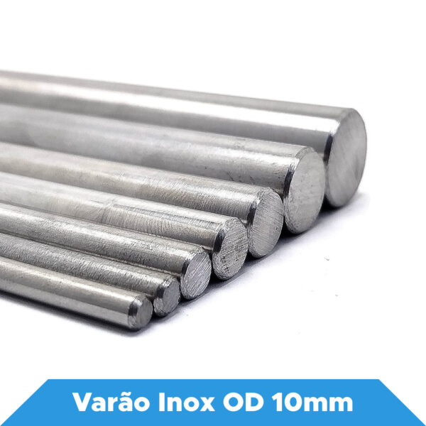 Varão Redondo Liso – Diâmetro de 10 mm – Aço Inox 304