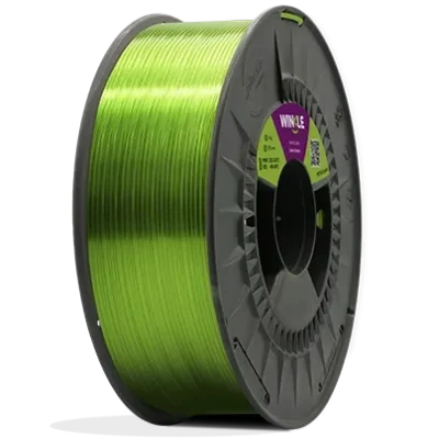 PETG Crystal Lime Verde Winkle, filamento PETG para impressoras 3D. Bobine 1KG - 1.75mm - Fillment3D