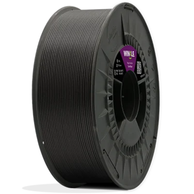 PETG Fibra de Carbono Preto, filamento PETG para impressoras 3D. Bobine 1KG - 1.75mm - Fillment3D