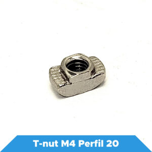 T-nut M4 para Perfil Slot 20 – Porca T com Inserção Rápida